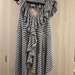 Free People Blue and White Striped Dress